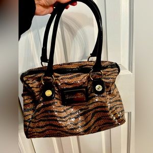 Betsey Johnson Betseyville sequin tiger stripe purse